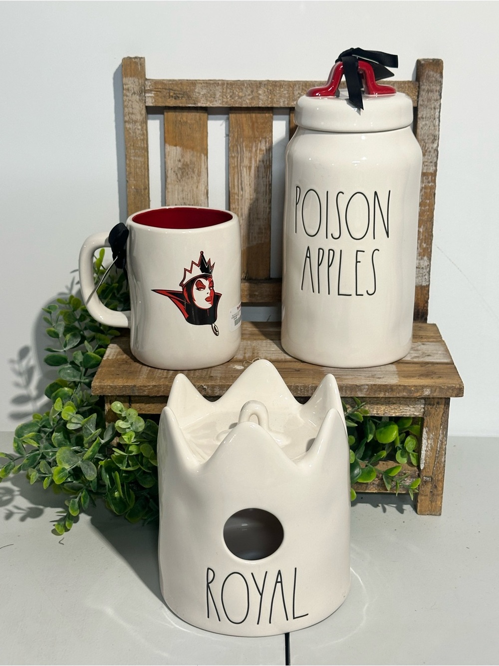 Rae Dunn Disney “Evil Queen" Villains Ceramic Set